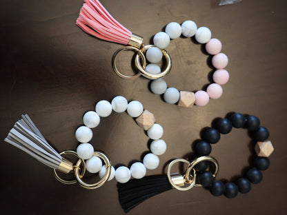 Bangle Key Ring | Bangle Key Chain | Wristlet Keychain | Silicone Bracelet Key Ring | Cute Keychain | Pretty Gift for Girls Women