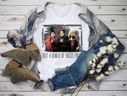 Its Just A Bunch of Hocus Pocus Graphic Shirt, Minnie Daisy Clarabelle Shirt, Sanderson Sisters Shirt, Hocus Pocus Shirt, Halloween Trip tee