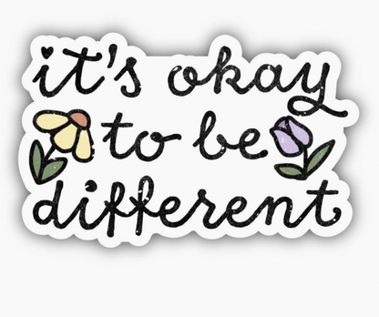 it's ok to be different sticker